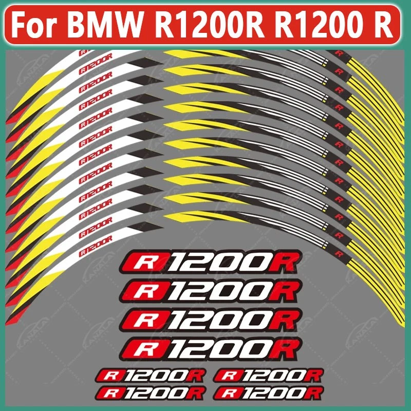 Waterproof Reflective Wheel Decals Rim Stickers Stripes For BMW R1200R R1200 R - Image 2 of 4