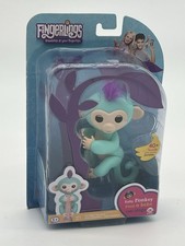 Fingerlings Baby Monkey Light Teal With Purple Hair Zoe Interactive Friend Toy