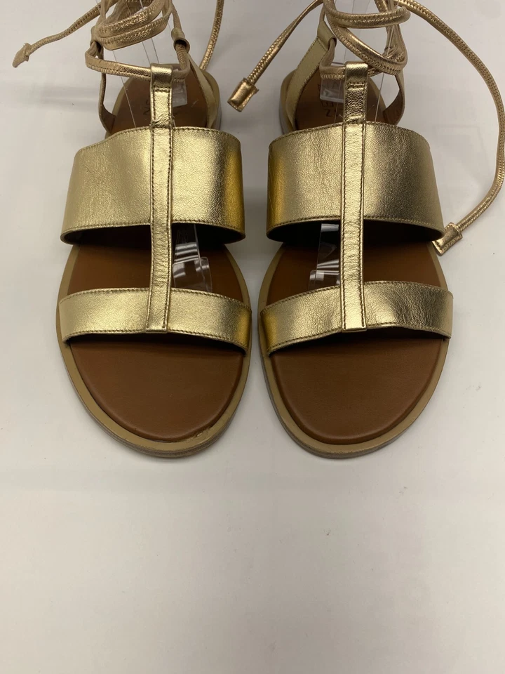 Naturalizer Womens Fayee Gold Strap Lace Up Sandal Sz 9.5 - Image 3 of 4
