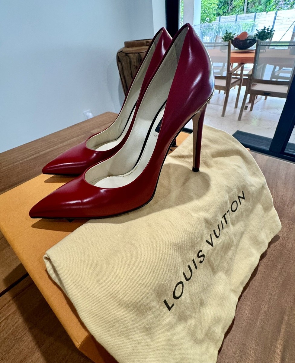 Louis Vuitton 赤 リボン付きハイヒール37.5㎝ Louis Vuitton 赤 リボン付きハイヒール37.5㎝
