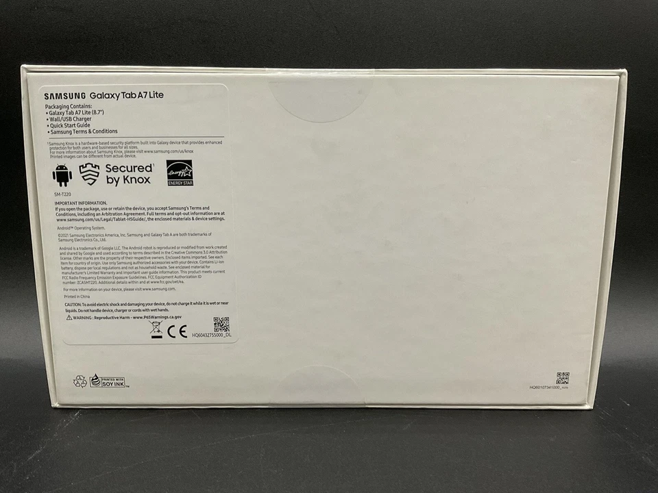 SAMSUNG GALAXY TAB A7 LITE 8.7" FACTORY SEALED BOX WIFI & CELLULAR UNLOCKED NEW - Image 2 of 4