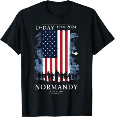 D-Day Tee Normandy Landings Invasion 80th Anniversary 1944 T-Shirt
