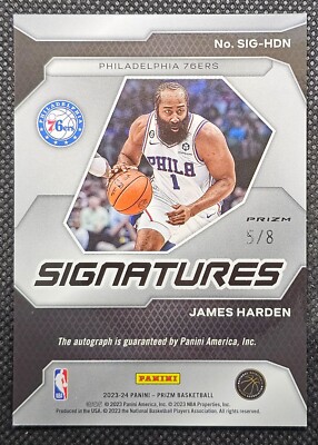 2023-24 Panini Elite James Harden直筆サイン入り