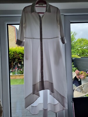 COS Long White Dress Collared Hidden Buttons Long Sleeve Asymmetric Hem EU 38 | eBay UK COS Long White Dress Collared Hidden Buttons Long Sleeve Asymmetric Hem EU 38 | eBay UK