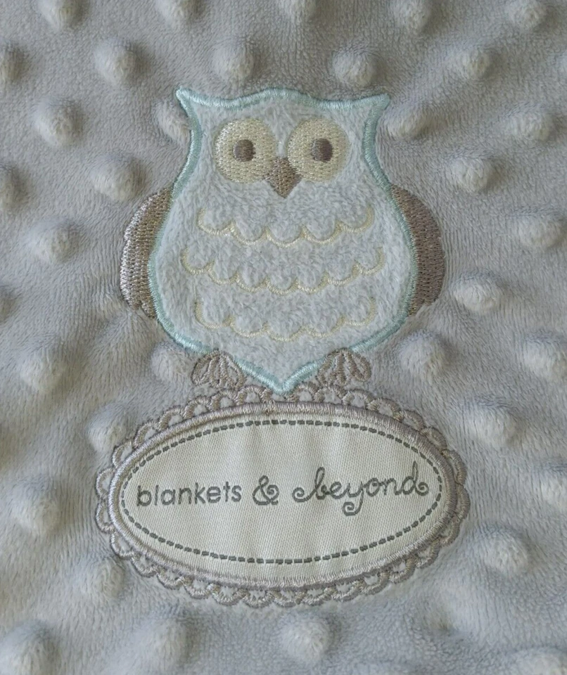 Blanket and Beyond Baby Blank Owl Gray and Blue - Image 2 of 4