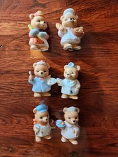 Vintage Homeco Bear Figurine Lot Of 6 Decor 8820 Home Interiors Bears Teddybear