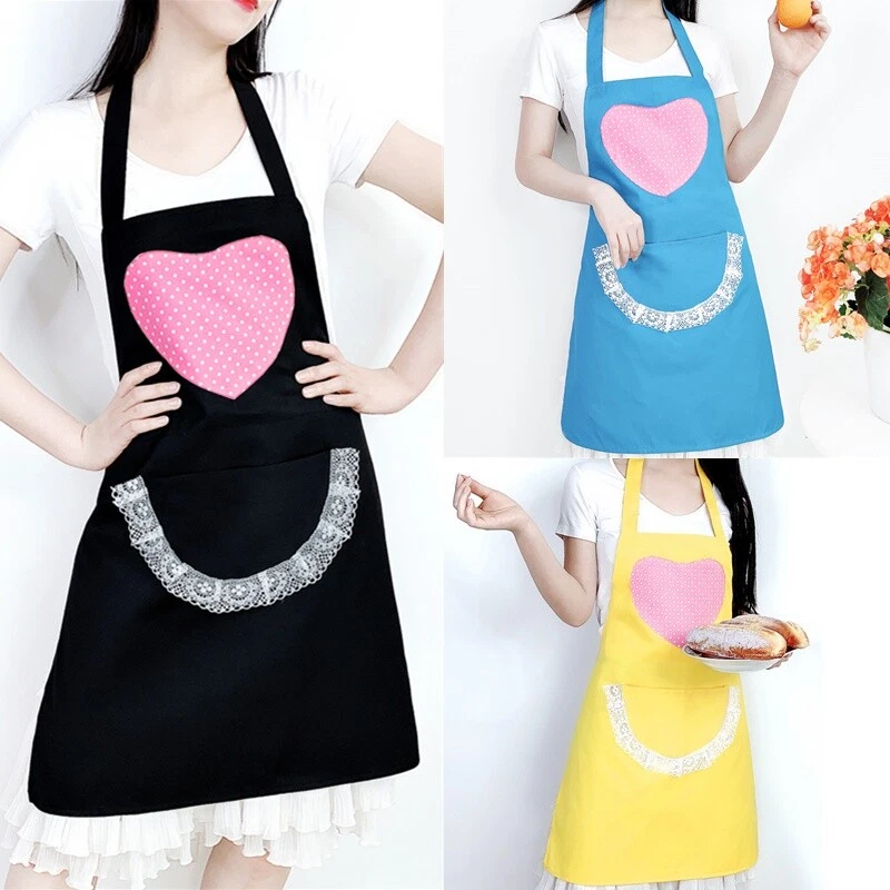Women Lace Apron Long Waterproof Baking Housewife Waitress Cosplay Maid Florist - Image 3 of 4