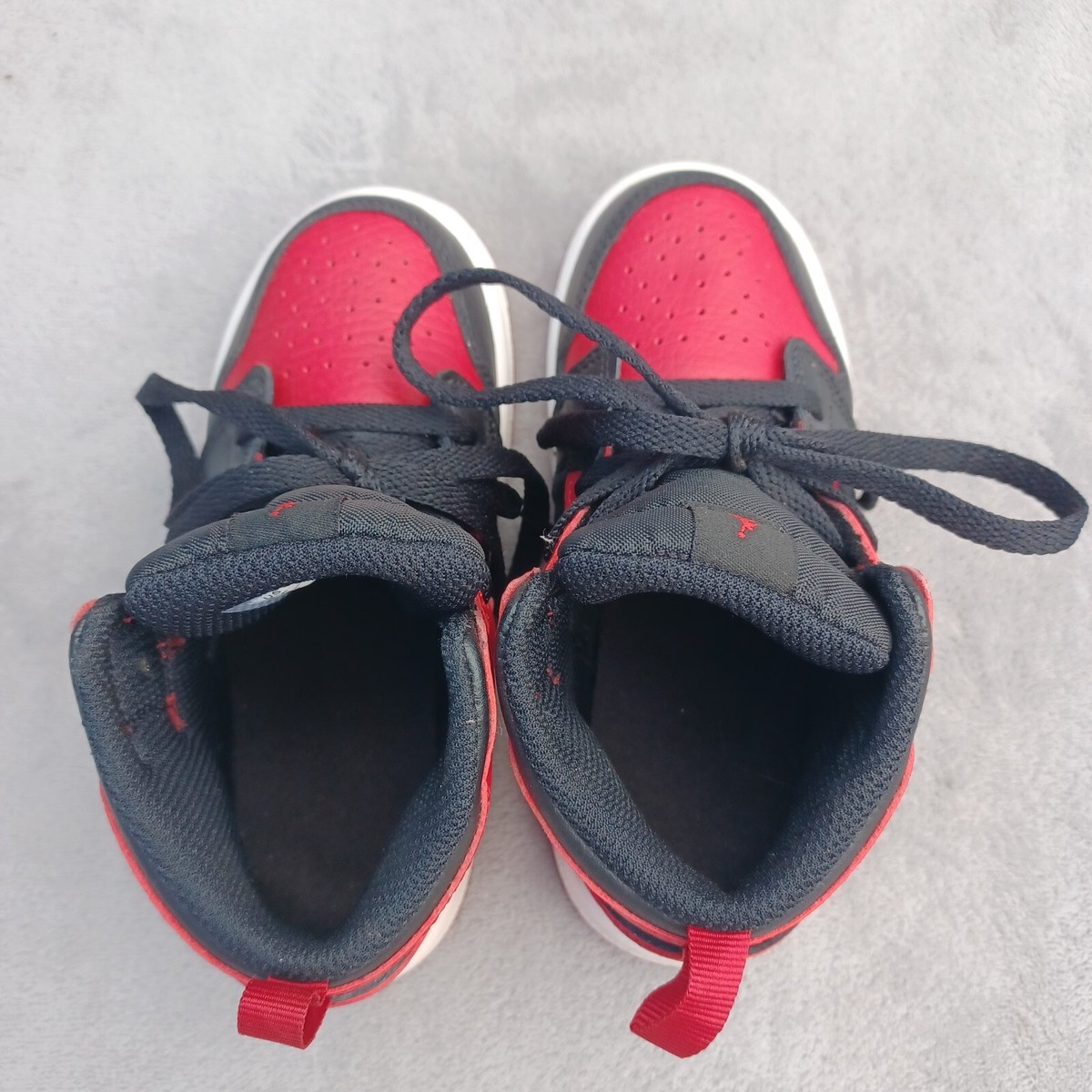 Nike Air Jordan Shoe 9C Toddler 1 Mid 'Banned' Sneaker ( 640735