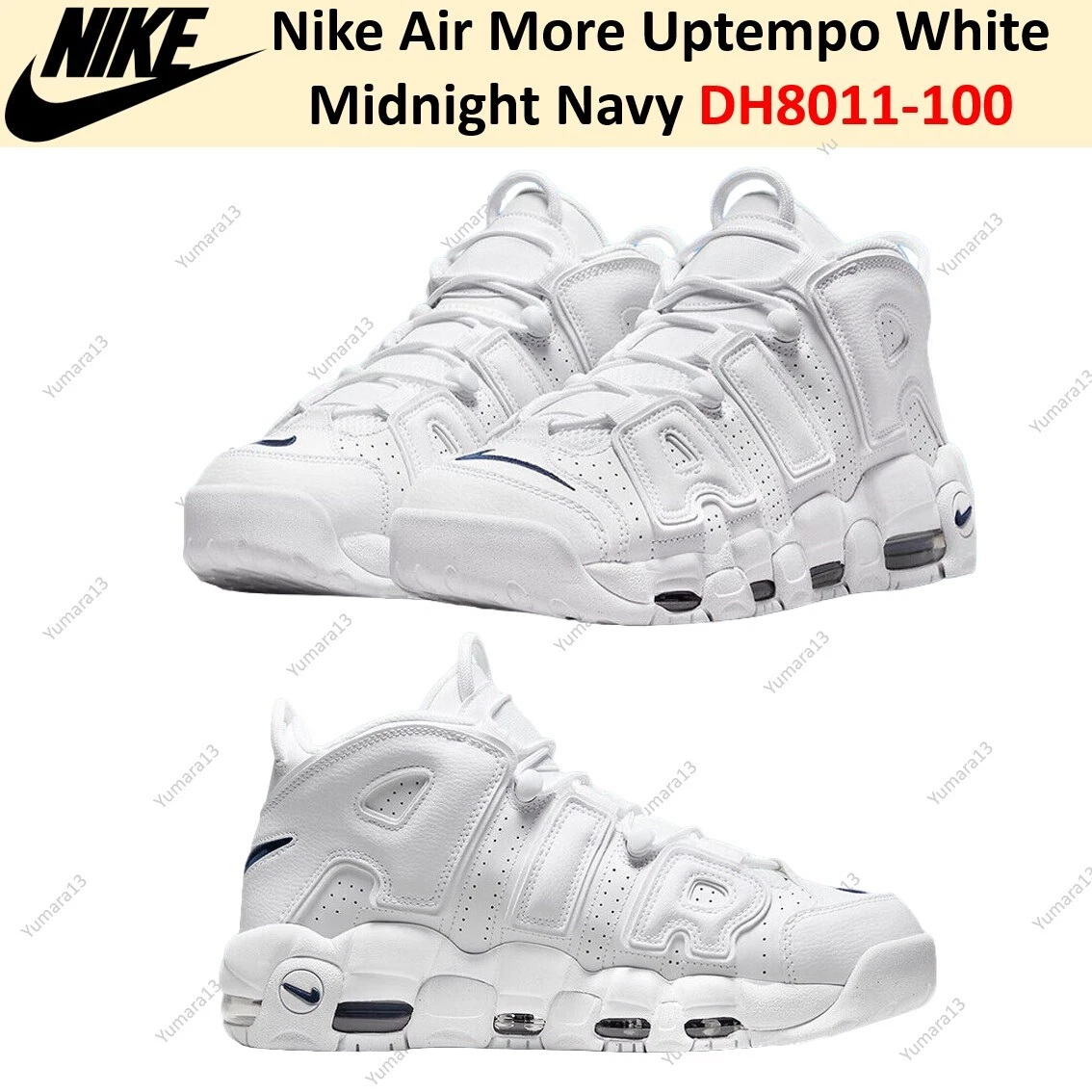 Preços baixos em Nike Air More Uptempo White Midnight Navy | eBay