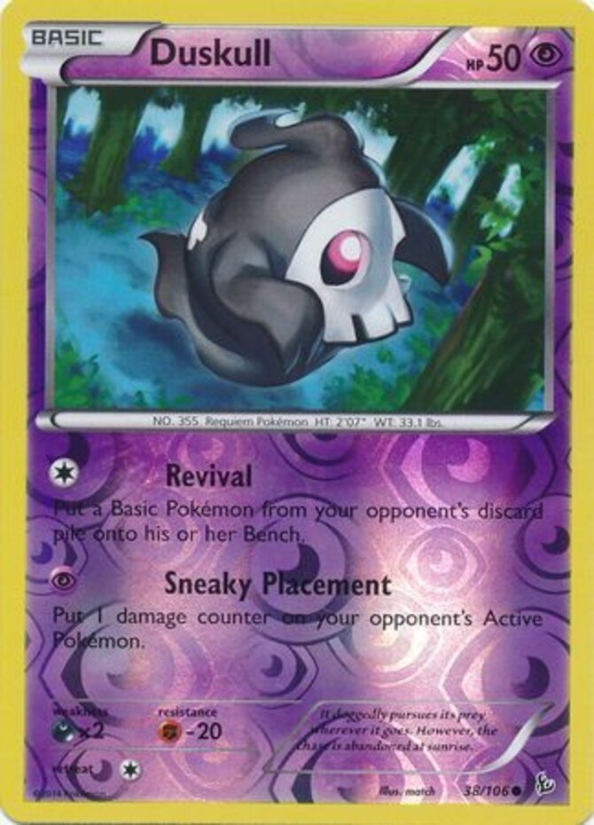 Pokemon - Duskull - 38/106 - Common - Reverse Holo - XY - Flashfire - NM