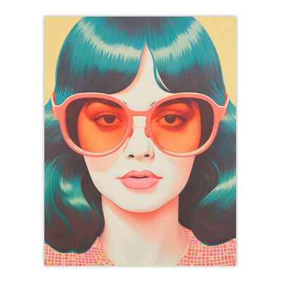 Too Cool To Call Retro 70er Portrait Wandbild Poster Druck Bild