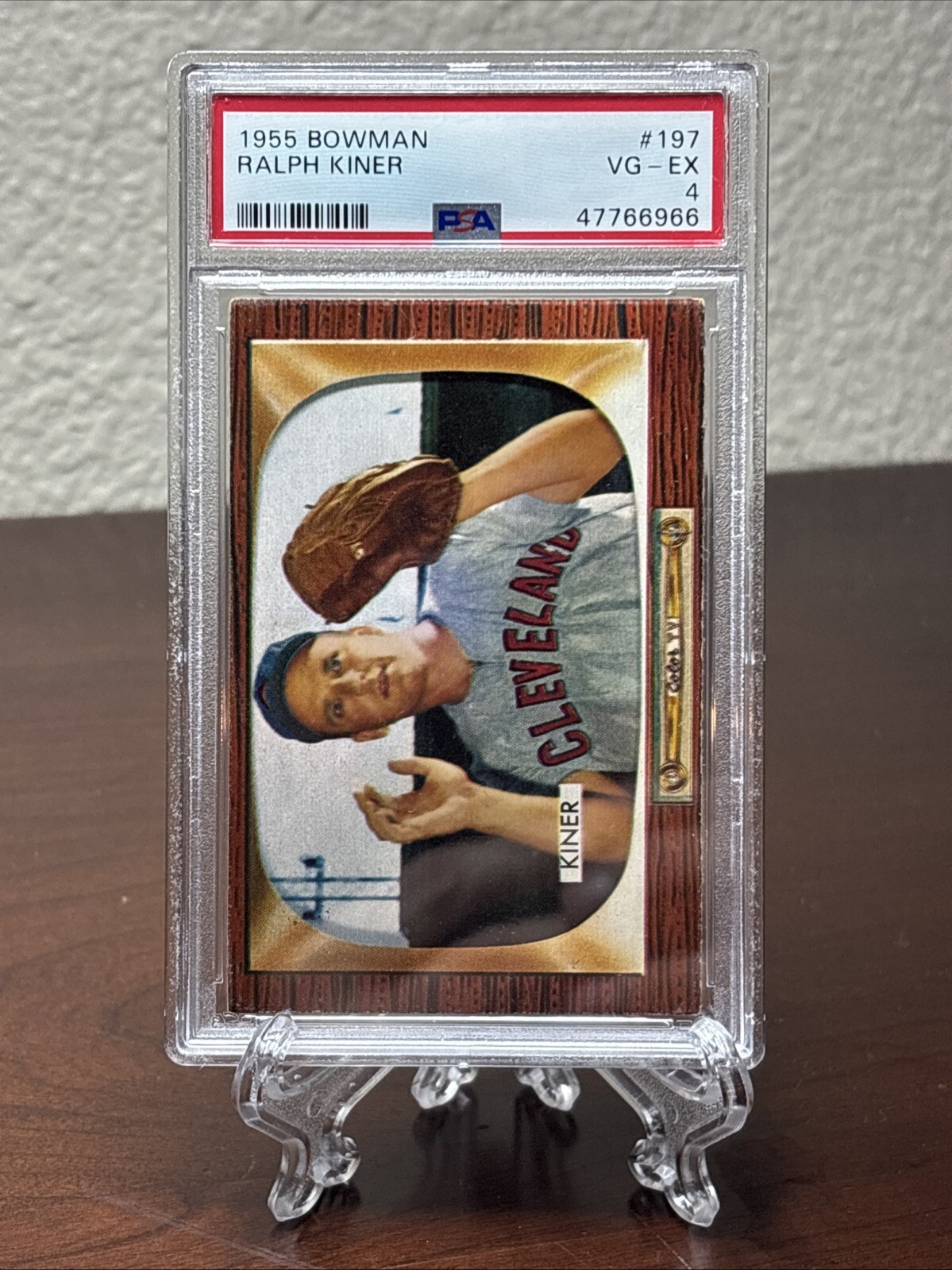 1955 Bowman #197 Ralph Kiner PSA 4 VG/EX Cleveland Indians HOF