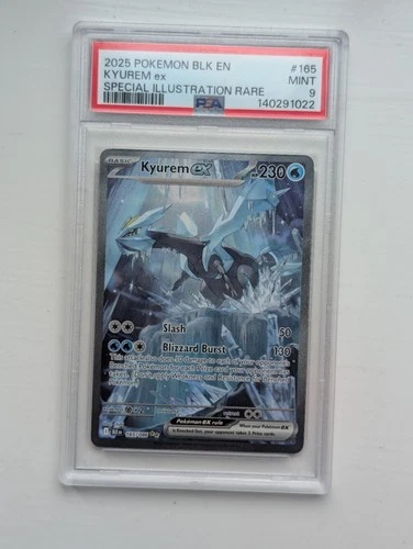 Kyurem EX Card 165/086 SIR Scarlet Violet Black Bolt Pokemon Graded PSA 9