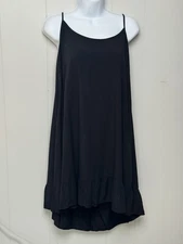 Wild Fable Women’s Black Sundress Adjustable Spaghetti Strap Ruffle Hem Size XXL