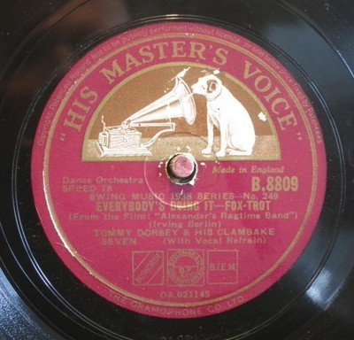 Tommy Dorsey 78 RPM / Everybody`s Doing It  & When The Midnight ...(990-0725-AN)