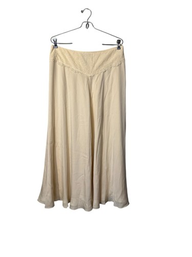 Lauren Ralph Lauren Women's 10 Silk Midi Lace Waist Skirt Romantic Cottagecore - Picture 2 of 5