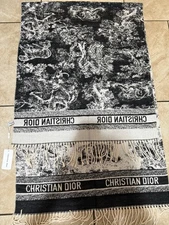 Dior fully printed logo tassel edge shawl scarf size: 50 * 180CM