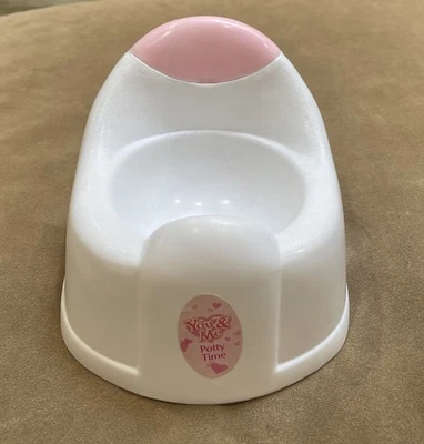 You and Me Doll Potty Seat Chair White & Pink Plastic Toy Pretend Play - Image 1 of 4