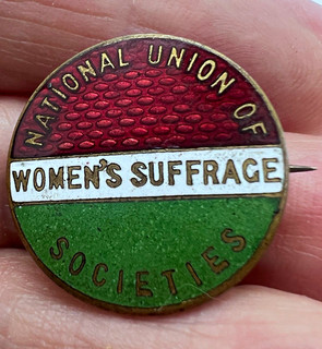 National Union of Women’s Suffrage Societies Enamel Pin Badge J.R. Gaunt London