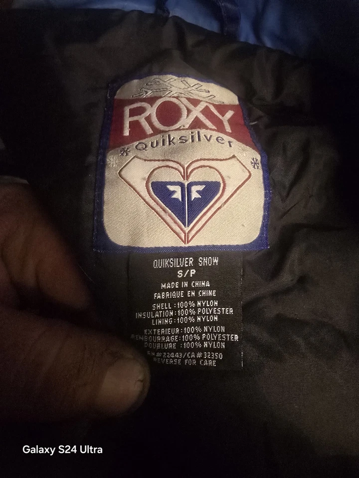 Chaqueta de nieve vintage para mujer Roxy Quicksilver talla pequeña Foto 3 de 4