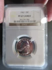 1962 25c Washington Quarter Graded NGC PF67 CAMEO #3911751-006