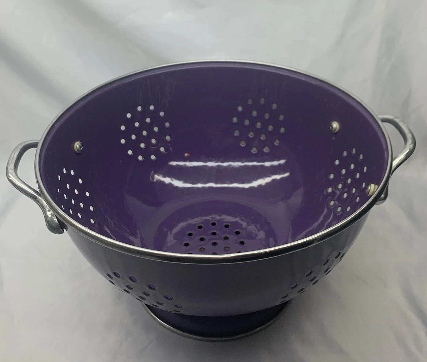 Colander Strainer Deep Purple, 2 handles
Opens in a new window or tab
