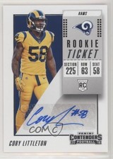 2018 Contenders Rookie Ticket/Rookie Ticket Variation Cory Littleton Auto yn4