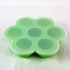 Green Silicone Baby Food Freezer Tray - BPA Free, 7 Compartments, Good Condition