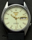 Vtg 1996 SEIKO 5 Men’s 40mm Automatic Watch Day Date 21 Jewels SS Luminous Dial