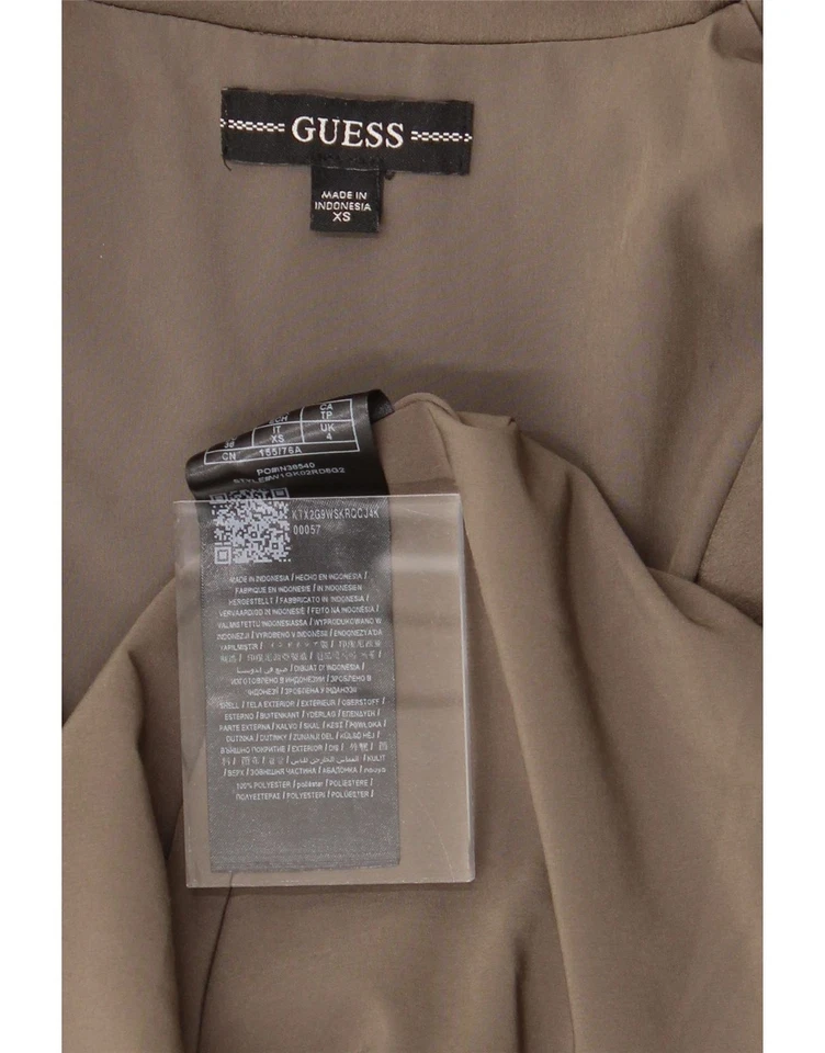 Vestido envolvente manga larga GUESS para mujer UK 6 XS marrón poliéster BB02 Foto 3 de 3