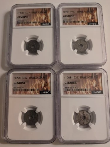 1 Coin (1908-1937) Thailand 5S NGC Genuine The Buddha label