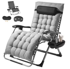 SucceBuy Zero Gravity Recliner Chair Adjustable Lounge Chair w/ Cushion