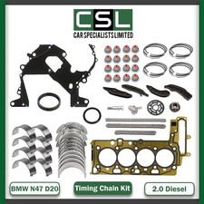 BMW 1 3 5 SERIES N47D 20 N47 TIMING CHAIN KIT WITH ENGINE REBUILD KIT 2.0 DIESEL