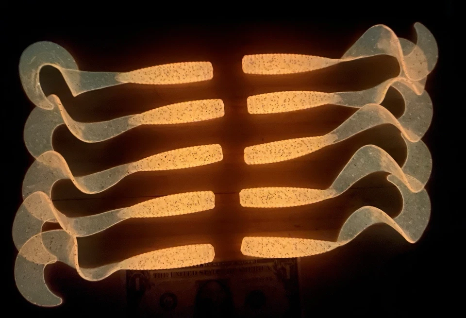 Boogey Man Bait Co. 8” Grub de agua salada Lingcod pez roca mero pargo brillo UV Foto 2 de 4