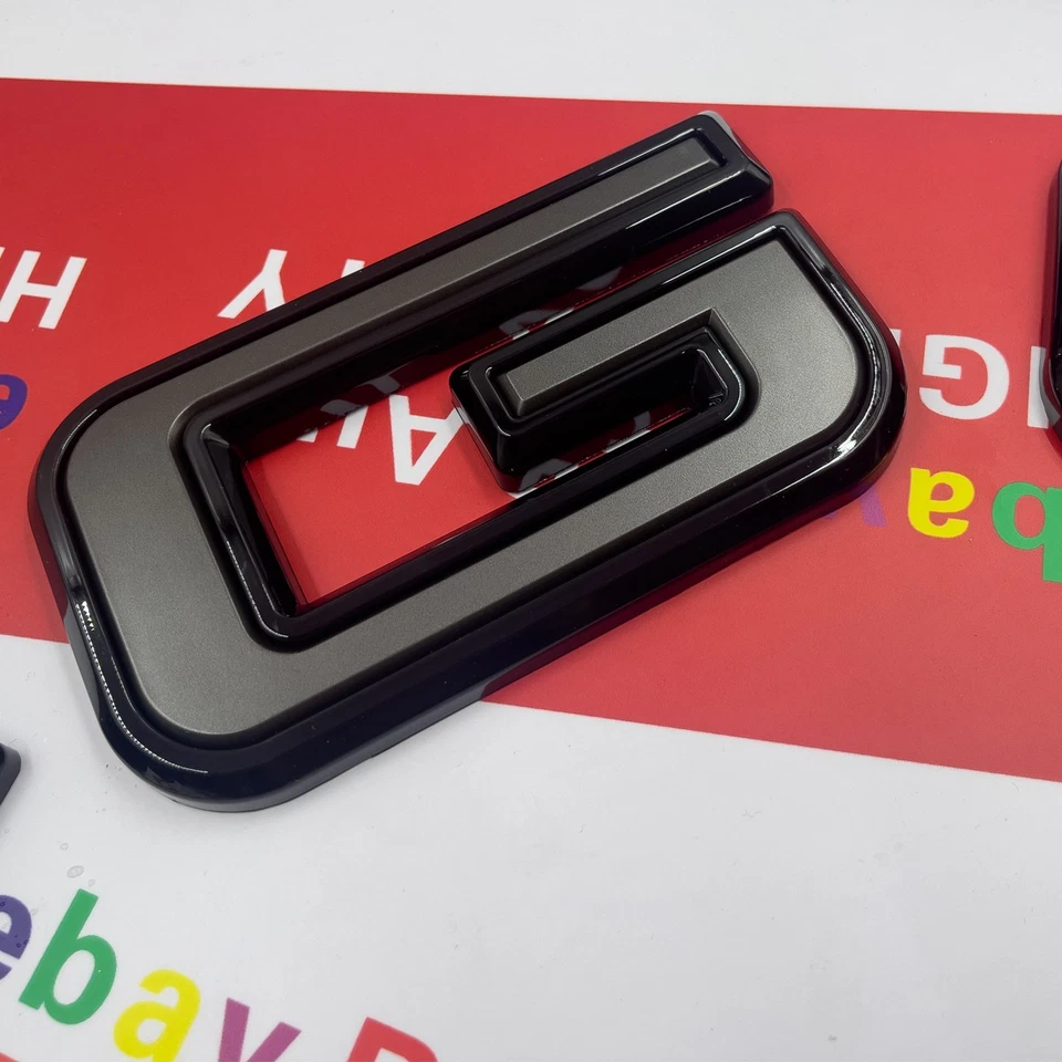 2Pcs/Set Front & Rear Emblem Black For 2019 - 2024 GMC Sierra 1500 2500HD 3500HD - Image 4 of 4