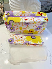 Clinique Makeup Bag  Small Bag- Floral Design  Lady Bugs-FREE NWOT
