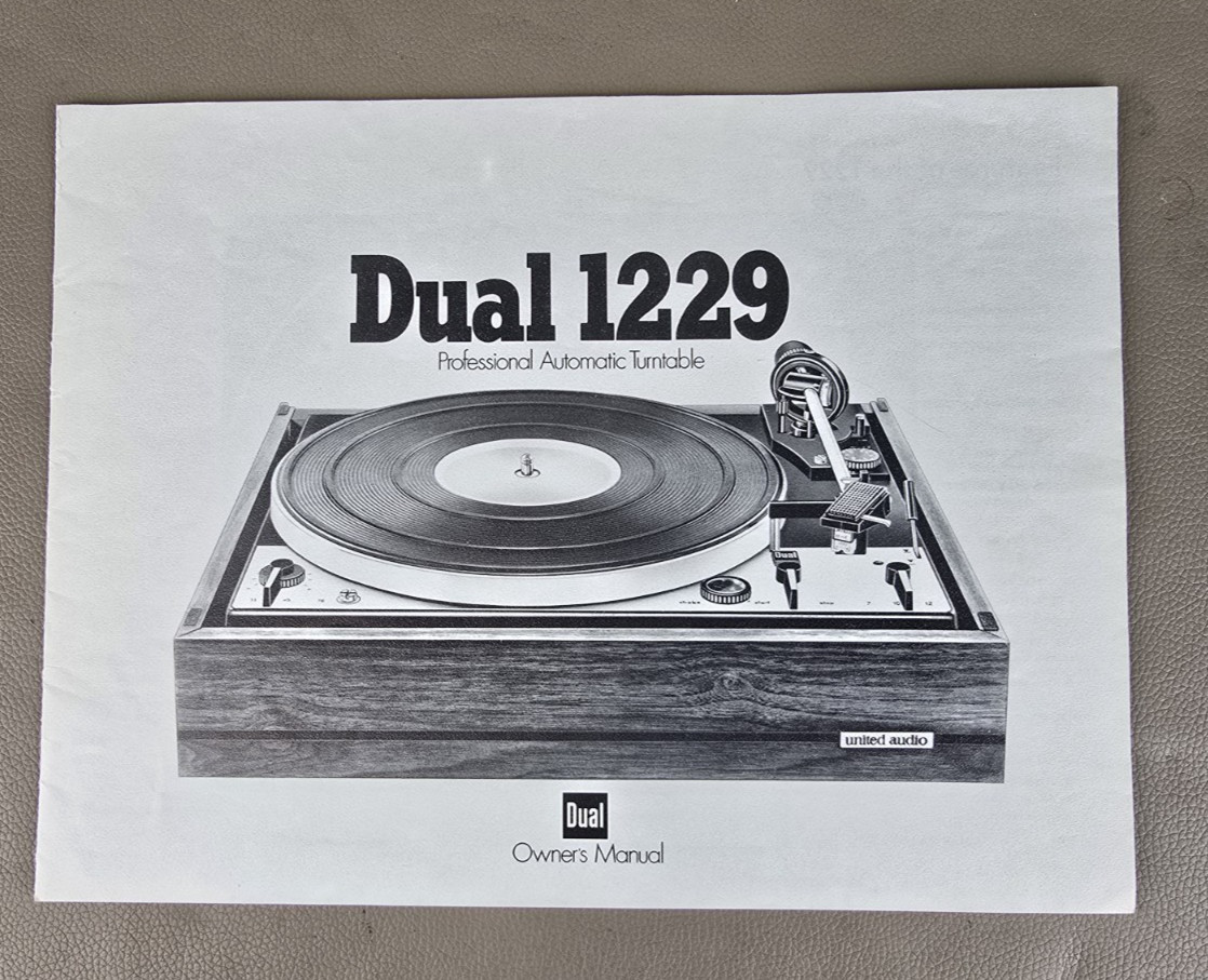 Dual 1229 Automatic Turntable Owners Manual D-5431