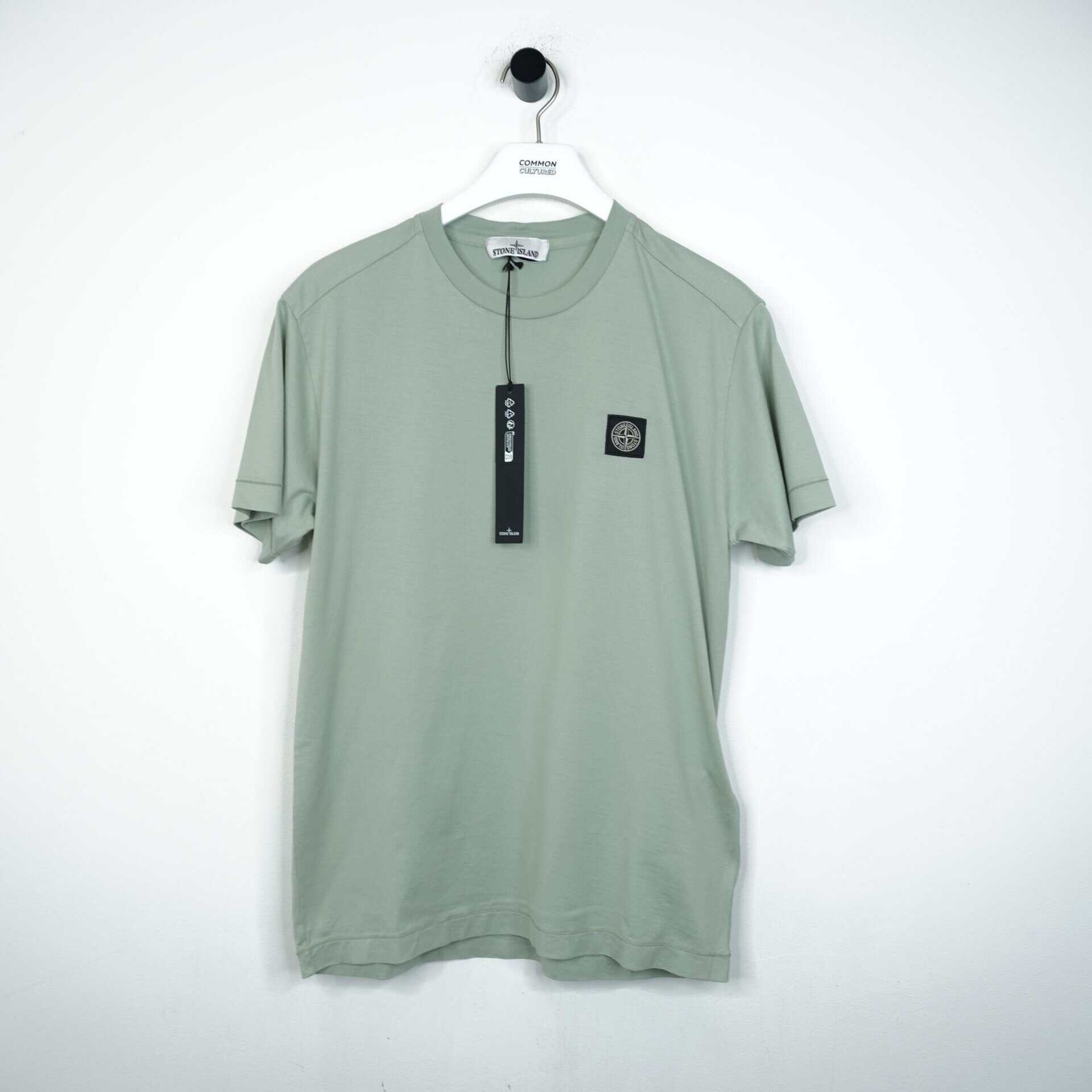 Stone Island Sage Green Patch Logo T-Shirt RRP £165