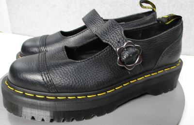Dr. Martens Addina Quad Flower Buckle Platform Mary Jane Shoes