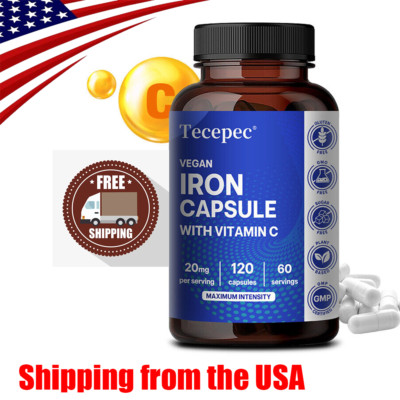 Iron + Vitamin C 120 Caps | double effect combination! Promotes iron absorption