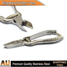 Manicure Pedicure Ring Barrel Cutter Spring Action Lock Clipper Nipper