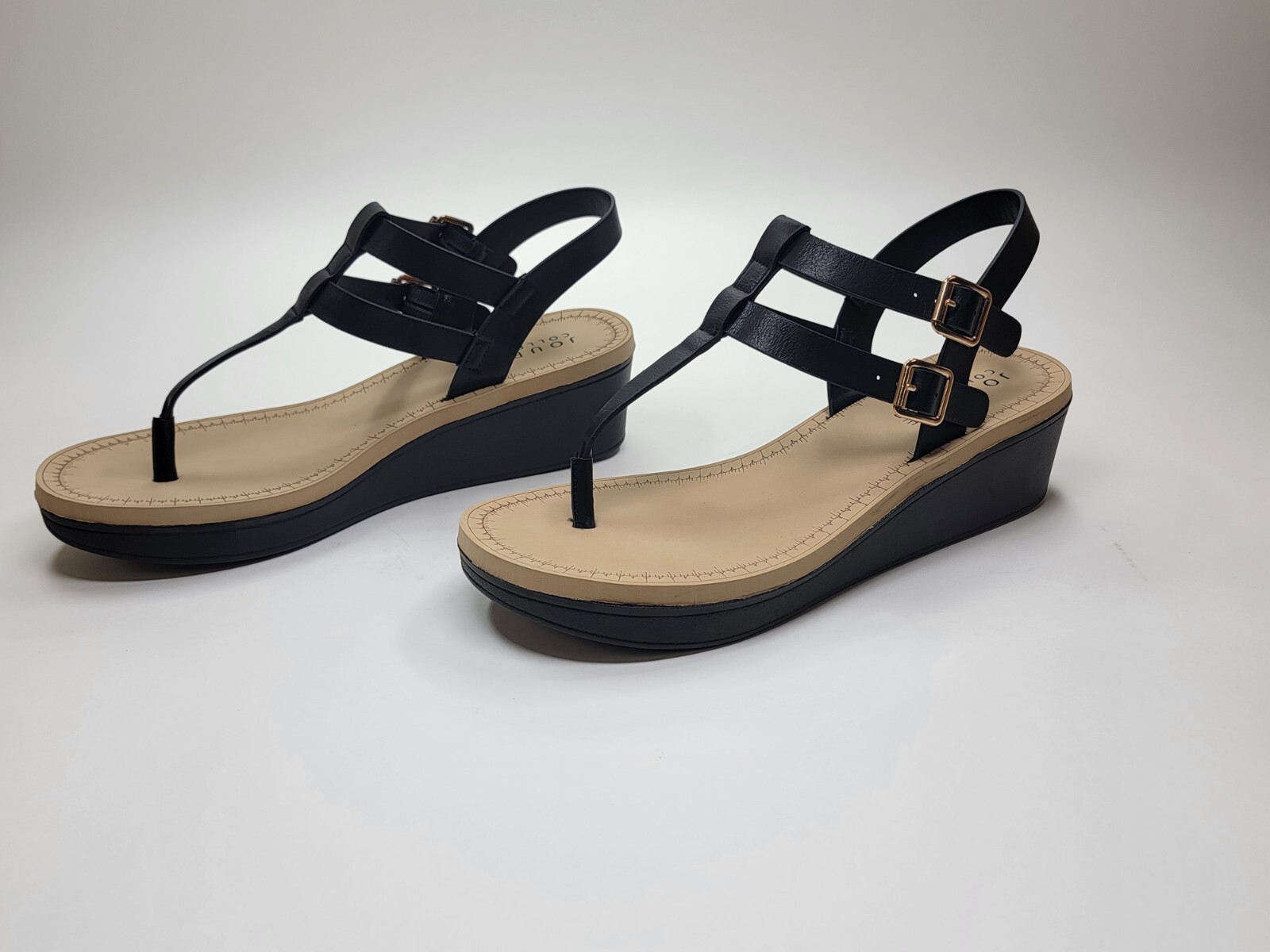 APL Journee Collection Scarpe Donna Bianca Nero Zeppa 11 Medium