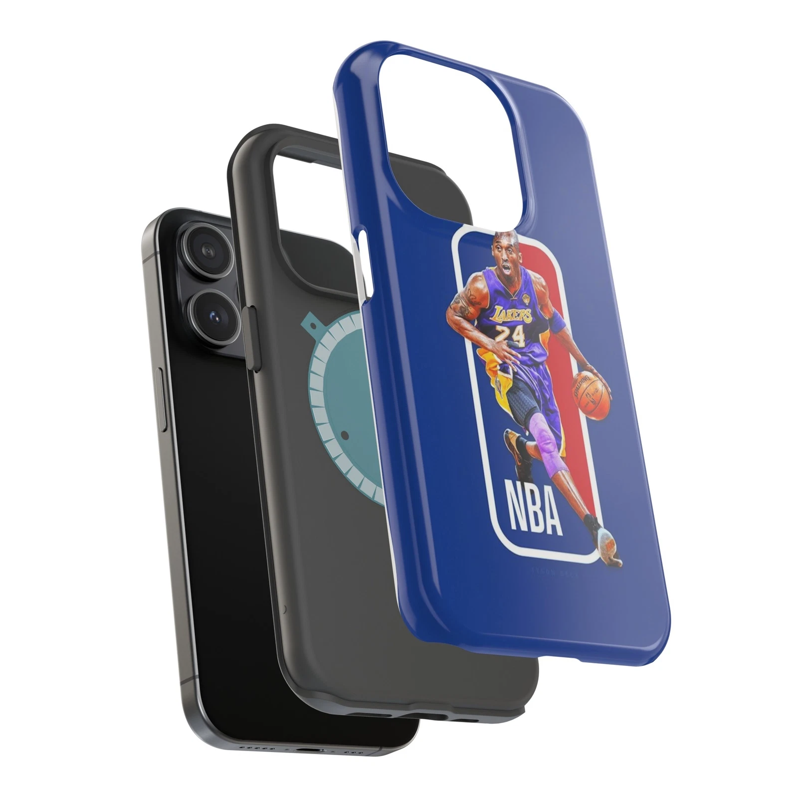 Kobe Bryant NBA Logo, Black Mamba Phone Case