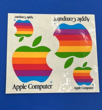 Apple Rainbow Stickers - Original 1990  s