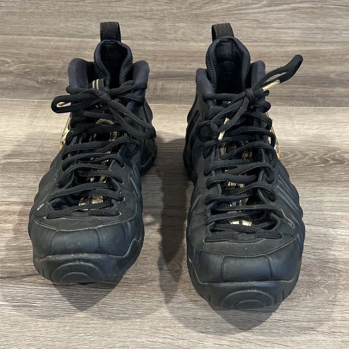 靴 AIR FOAMPOSITE PRO Nike Air Foamposite Pro Black Metallic Gold - Size 9.5 | eBay