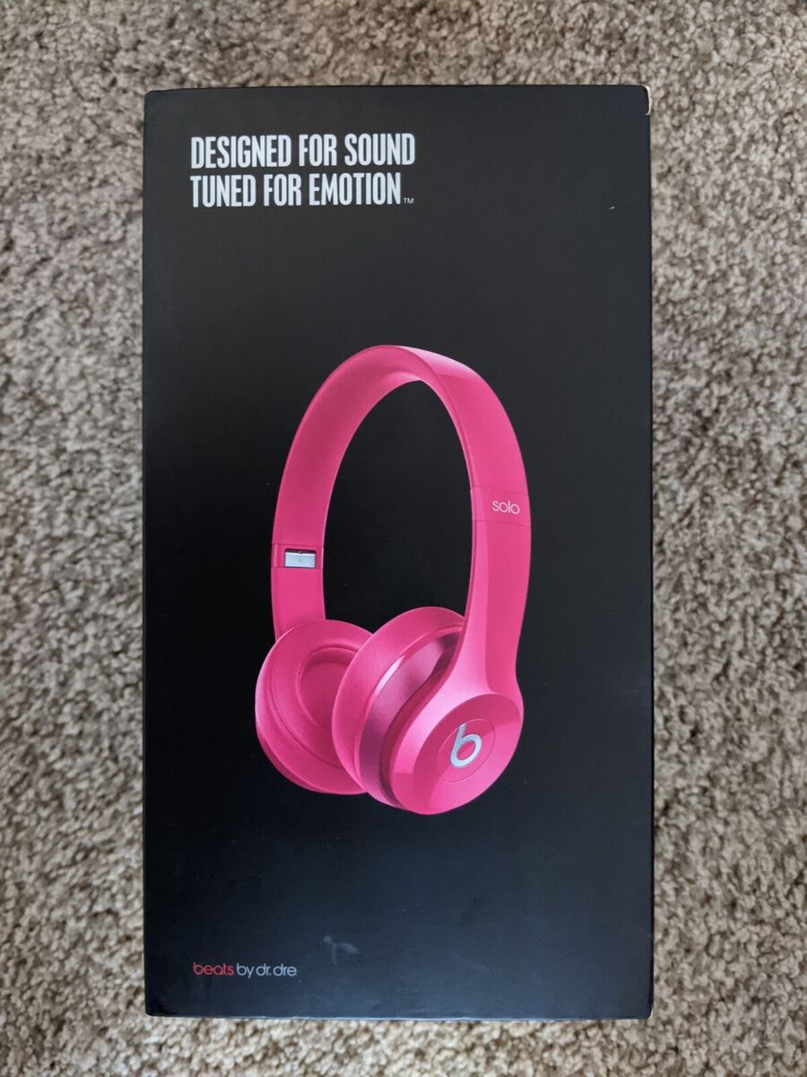 Beats Solo2 Red Box & Paperwork for Pink Headphones - NO Beats Solo2 Red Box & Paperwork for Pink Headphones - NO