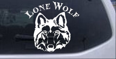 Lone Wolf Head Car or Truck Window Laptop Decal Sticker 6X5.5