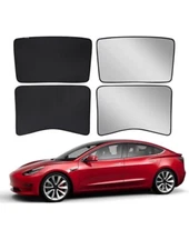 Tesla Model 3 &Y Glass Roof Sunshade Front&Rear Top Windows Sun Shade Covers Set