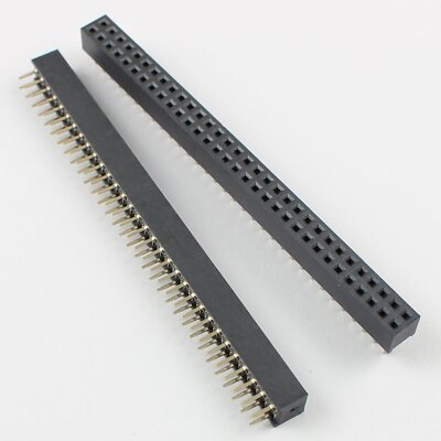 2Pcs 2mm 2.0mm Pitch 2x32 Pin 64 Pin Female Dual Row Straight Pin Header Strip