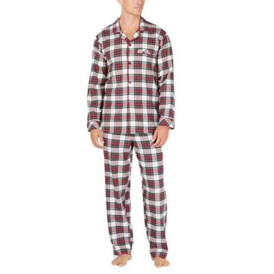 Family Pj's Men's Stewart Plaid Matching Holiday Family Sleepwear Size 2XL